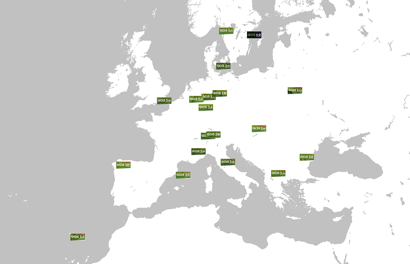 QGIS Splash Screen Mapのマップ