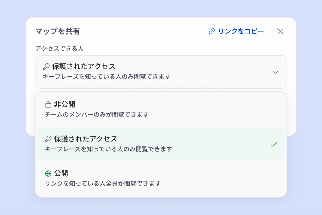 Webマップを組織内に限定して公開可能*