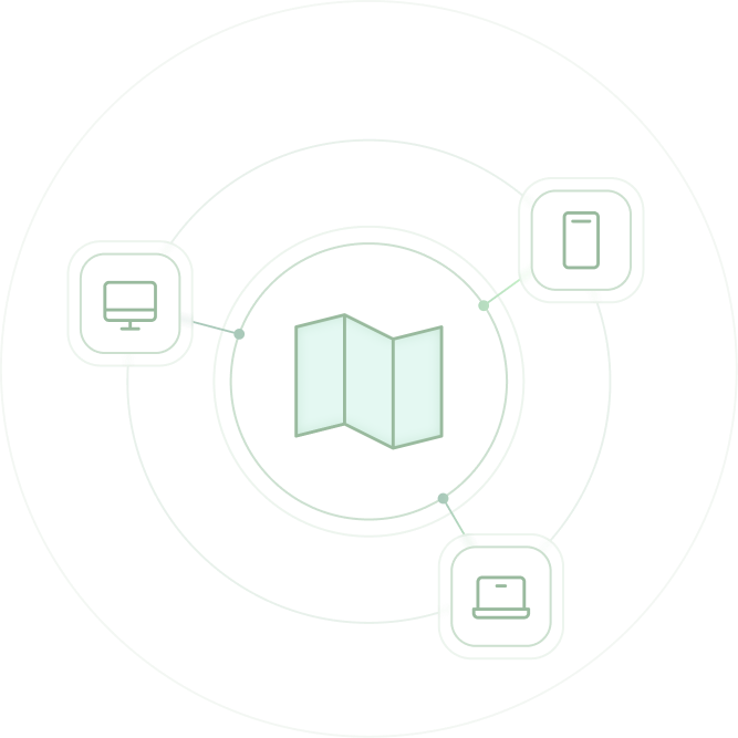 クラウドで一元管理を表す画像